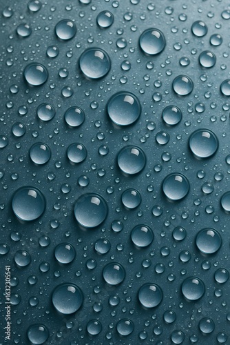 Wallpaper Mural Closeup of water droplets on smooth surface showing condensation and freshness in macro view Torontodigital.ca