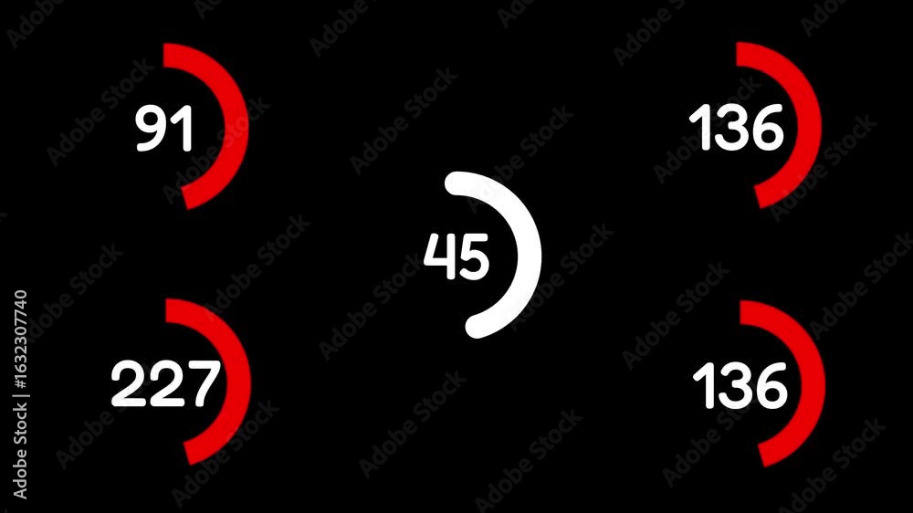 Percent Counter Loading Percentage Counter, Loading Circle, Tech Style Infographics Progress ...