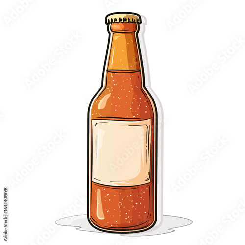 Glass bottle isolated 