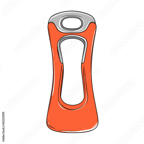 Bottle opener on white background 