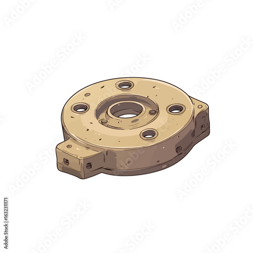 brake disc isolated on white
