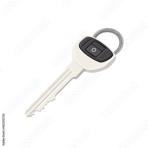 Car keys on white background