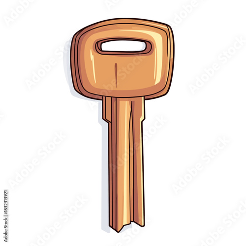 Old car key isolated 