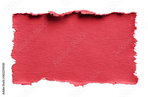 Wallpaper Mural Torn red paper scrap isolated on transparent background with rough edges and textured surface, perfect for adding a vintage touch to your design Torontodigital.ca
