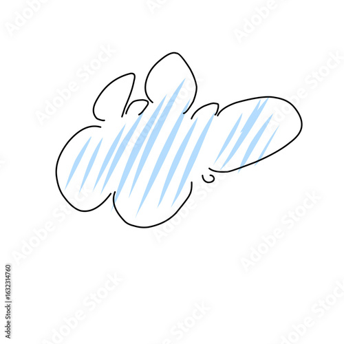 Simple Rain Cloud Illustration for Weather Education