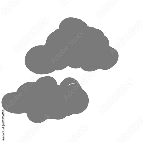 Cute Rain Cloud Vector for Kids Learning