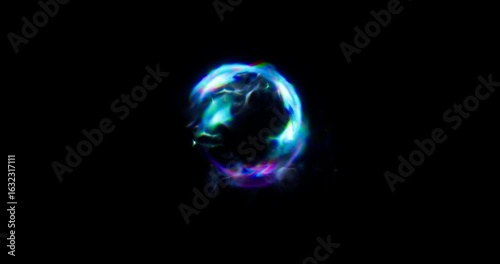 energy aura spin effect on black background