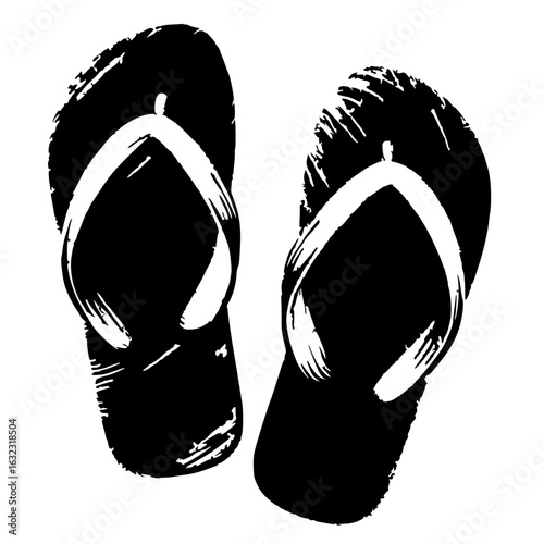 Flip flops silhouette vector design