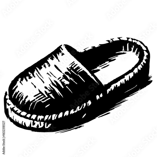 Silhouette of slippers