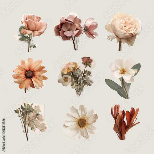 Hyper‑Realistic Vintage Bouquets – Elegant Botanical Art Collection