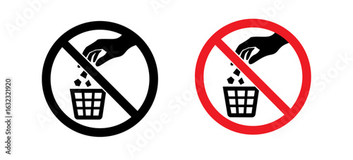 No Littering Icon vector illustration 