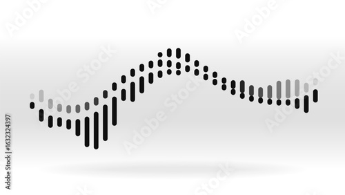 Floating sound wave equalizer bar pattern background