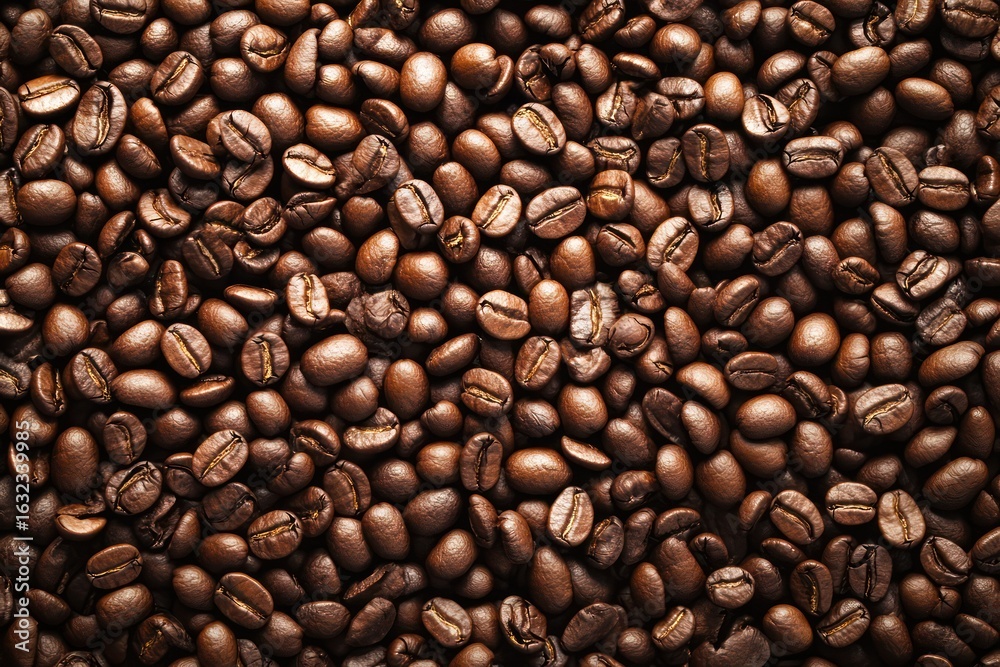 Fototapeta premium Coffee Beans Background Texture drink background