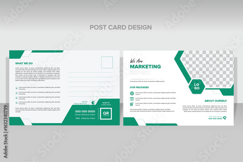 Creative Marketing Postcard Design for Expert Business Solutions and Engaging Corporate Communications with Modern Layout