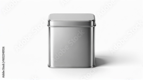 Square metal tin