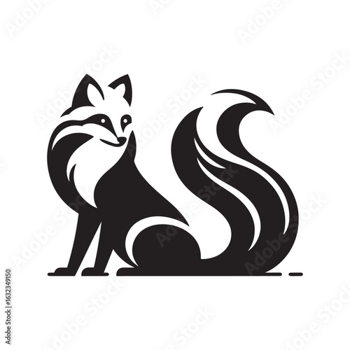 Solid Black Arctic Fox Silhouette Vector Design Isolated on White Perfect for Cricut Laser Cutting and Craft Projects