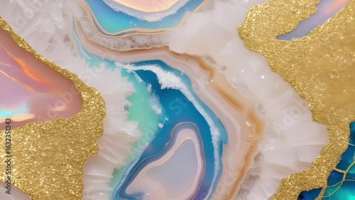 abstract flowing patterns in blue white orange and gold for use in art backgrounds or design projects