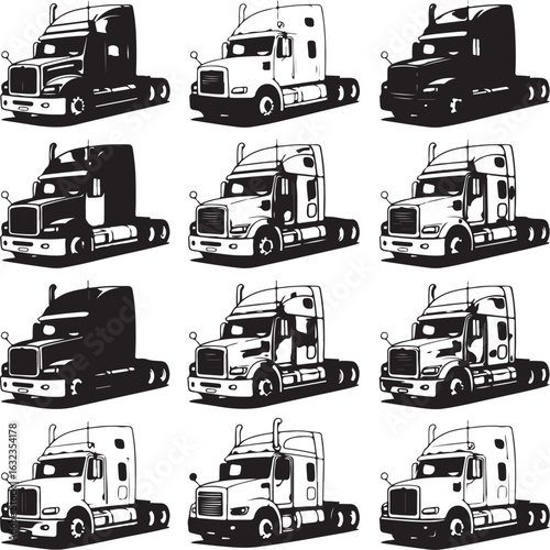 transportation icons set vector