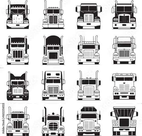 transport icons set