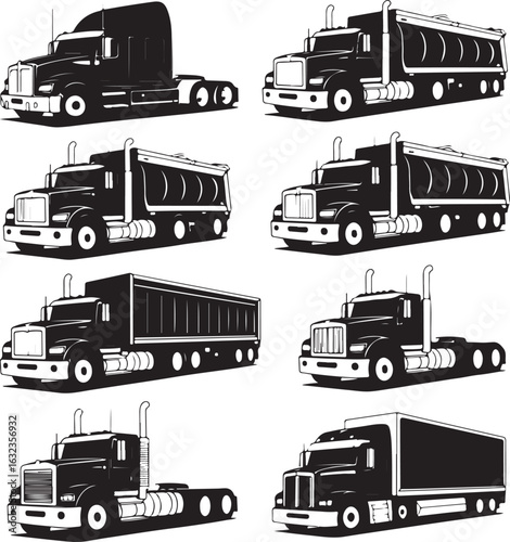 set of transport icons