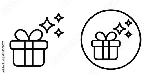 Minimalistic gift icon vector eps10.