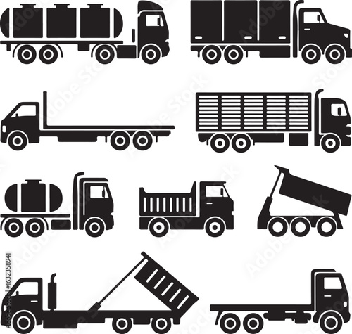 set of transport icons