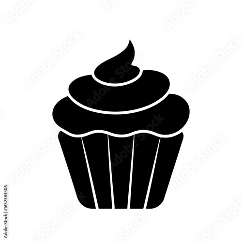 Delicious cupcake dessert icon