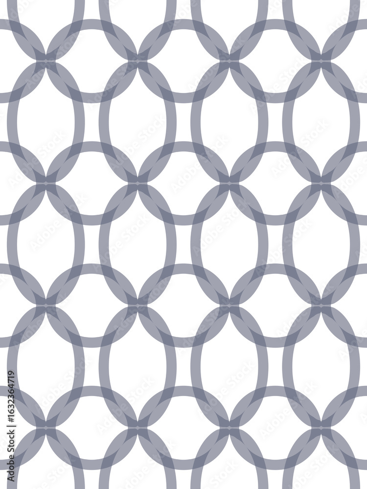 Naklejka premium chain link fence background Seamless geometric pattern of overlapping circular lines in a soft gray tone, designed for transparent backgrounds. Perfect for modern product packaging, fabric design, wal
