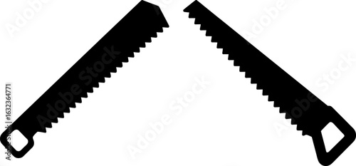 Handsaw black silhouette set, Set of handsaws, handsaw collections, Vector of handsaw, handsaw silhouette, handsaw isolated on white background