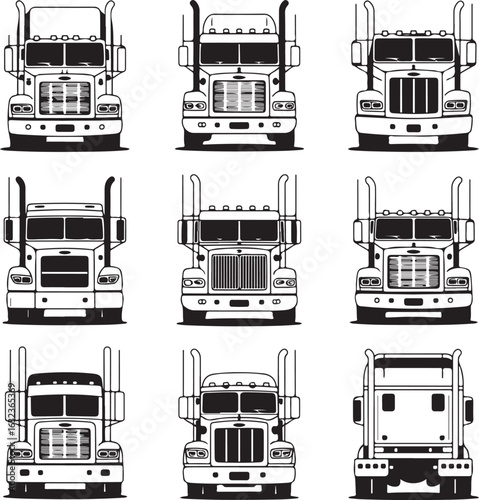 transportation icons set