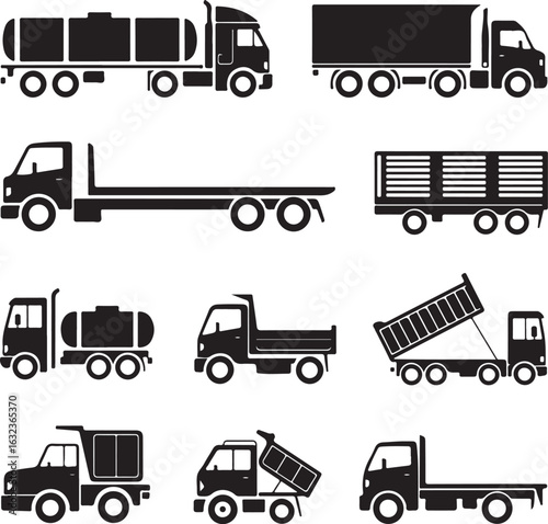 set of transport icons