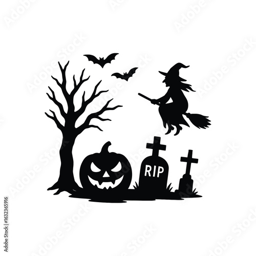 halloween background with pumpkin