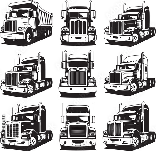 transportation icons set