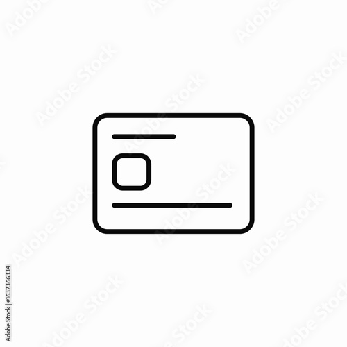 bank card chip icon sign vector