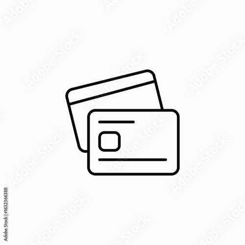 bank cards icon sign vector
