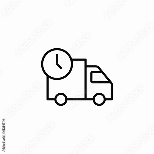 delivery pending icon sign vector