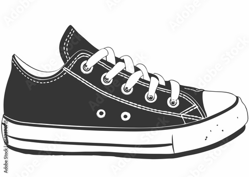 stylish shoe design, perfect for fashion, footwear vintage style Minimalist concept vector illustration