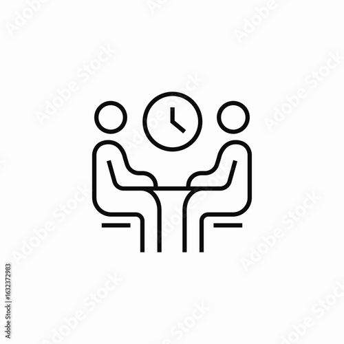appointment in progress icon sign vector