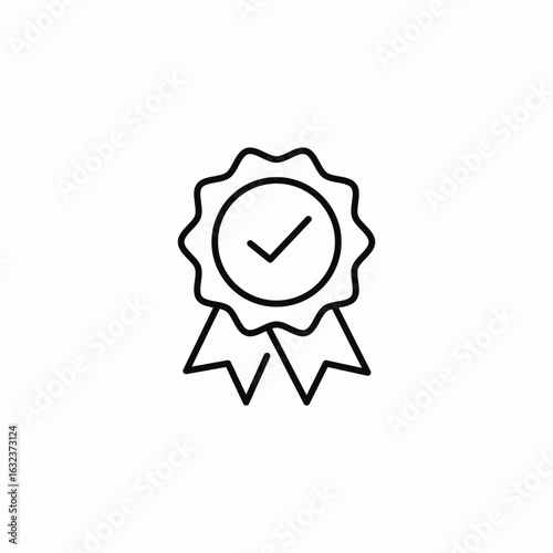 certification award icon sign vector