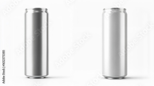 Two blank aluminum cans