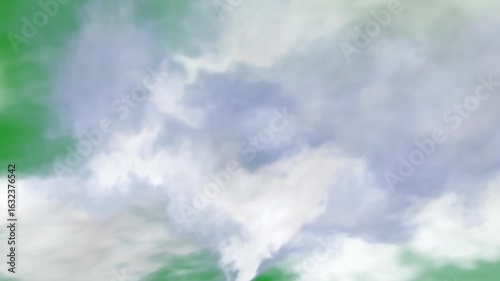White clouds motion graphic clouds effects on green Sky, Cloud, Transition, Smoke, Storm, Weather, Nature, Rain,