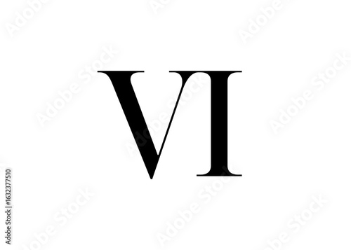 Roman numeral 6 - VI symbol icon