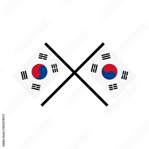 Flat Vector of South Korea Flag – Taegeukgi Symbol