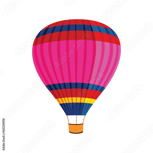 colorful air balloon transportation cartoon design.