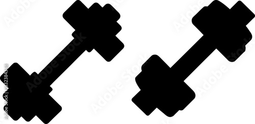 Dumbbell black silhouettes set, Set of dumbbells, dumbbell collections, Vector of dumbbell, dumbbell silhouette, dumbbell isolated on white background