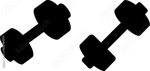 Dumbbell black silhouettes set, Set of dumbbells, dumbbell collections, Vector of dumbbell, dumbbell silhouette, dumbbell isolated on white background