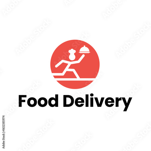 Minimal vector icon for express food delivery