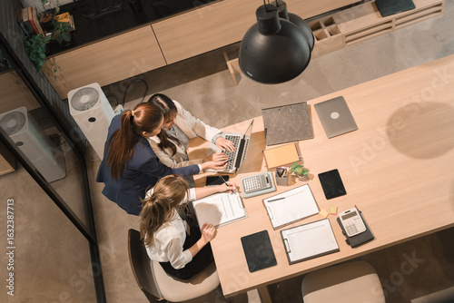 Businessmen working in a team.