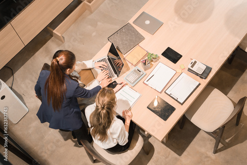 Businessmen working in a team.