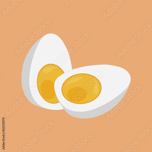 Egg vector illustration, Collection of whole, broken, fried, yolks, eggshells and boiled eggs. Whole and broken white and yellow fresh raw eggs.